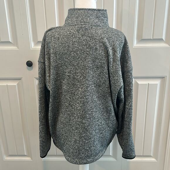 PINK by Victoria’s Secret Large Marled Gray Quarter Zip Pullover - Picture 7 of 10